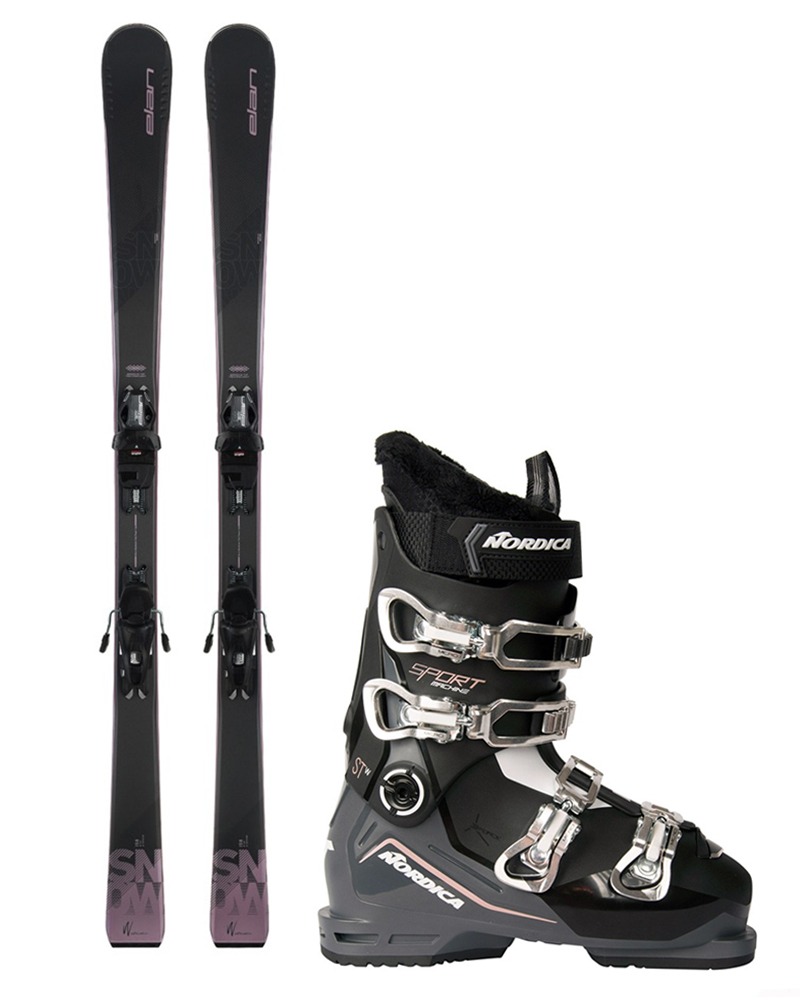 엘란 SNOW BLACK LS 여성 스키세트 (노르디카  SPORTMACHINE 3 ST W)