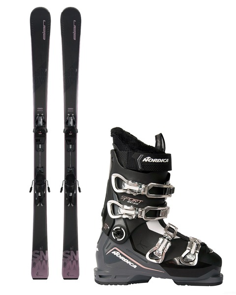 엘란 SNOW BLACK LS 여성 스키세트 (노르디카  SPORTMACHINE 3 ST W)