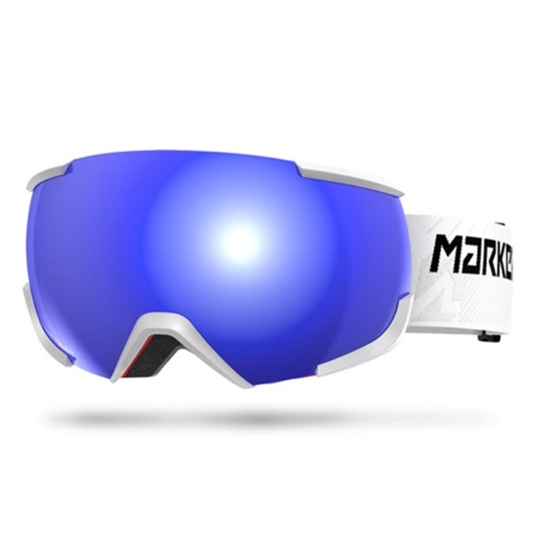 마커 스키고글 3D+ MAP WHITE BLUE HD MIRROR